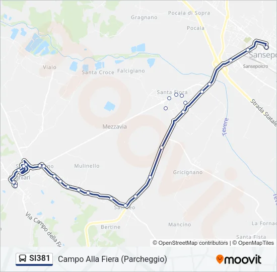 SI381 Bus Line Map