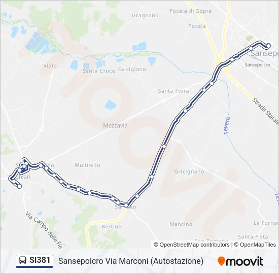 SI381 Bus Line Map