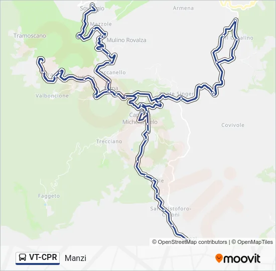 VT-CPR Bus Line Map