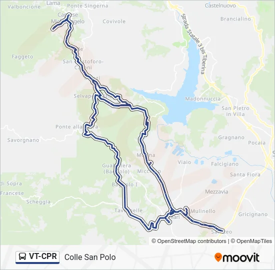 VT-CPR Bus Line Map