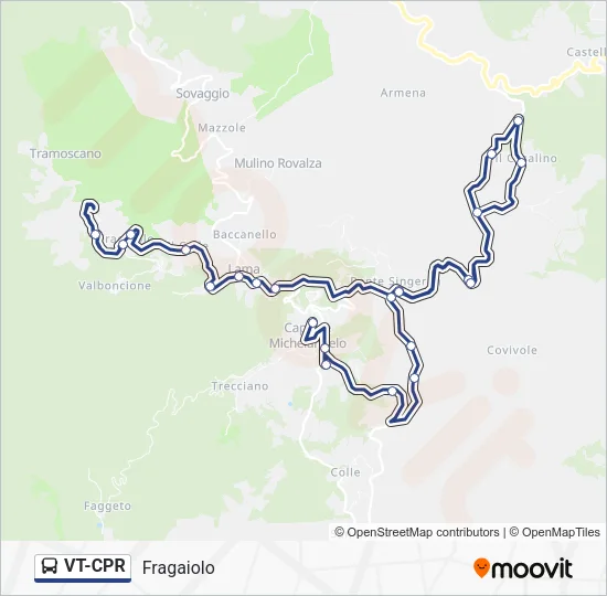 VT-CPR Bus Line Map