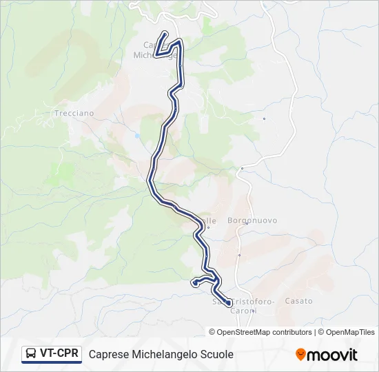 VT-CPR Bus Line Map