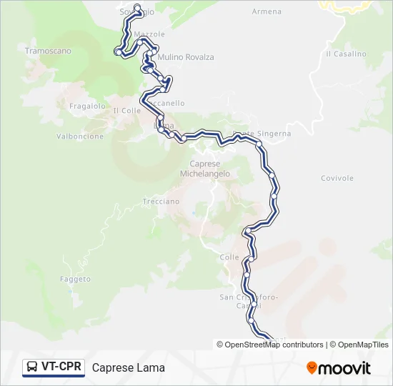 VT-CPR Bus Line Map