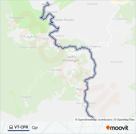 VT-CPR Bus Line Map