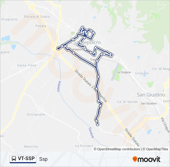 Linea vtssp orari fermate e mappe Vt Ssp Sansepolcro S.Lazzaro