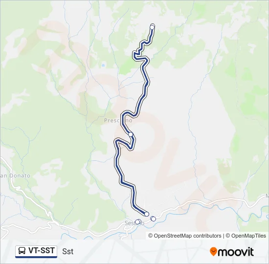 VT-SST Bus Line Map