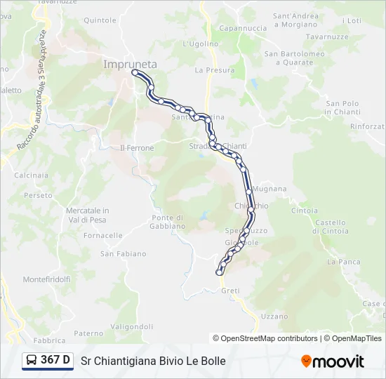 367 D Bus Line Map