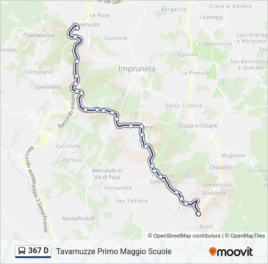 367 D Bus Line Map