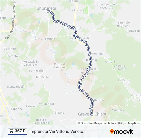 367 D Bus Line Map
