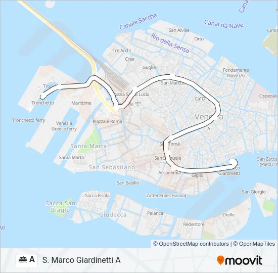 A Ferry Line Map