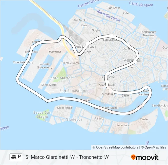 P Ferry Line Map