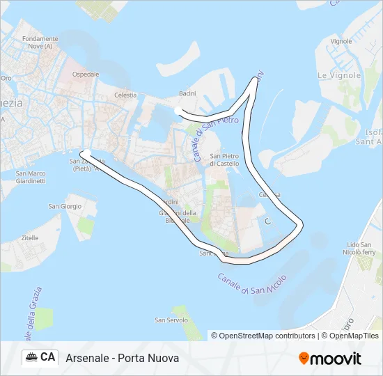 CA Ferry Line Map