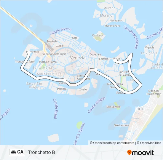 CA Ferry Line Map