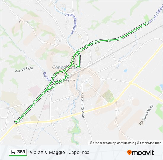 389 bus Line Map