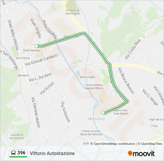 396 Bus Line Map