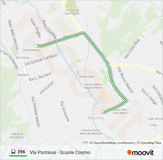 396 Bus Line Map
