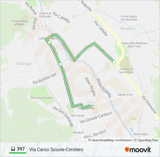 397 Bus Line Map
