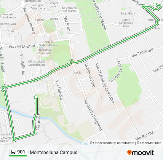 901 Bus Line Map