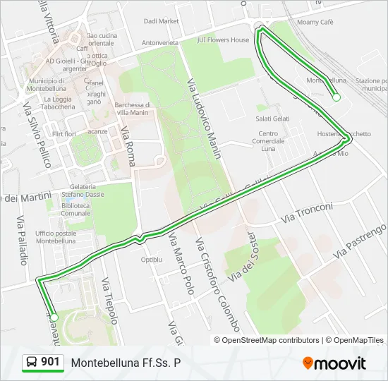 901 Bus Line Map