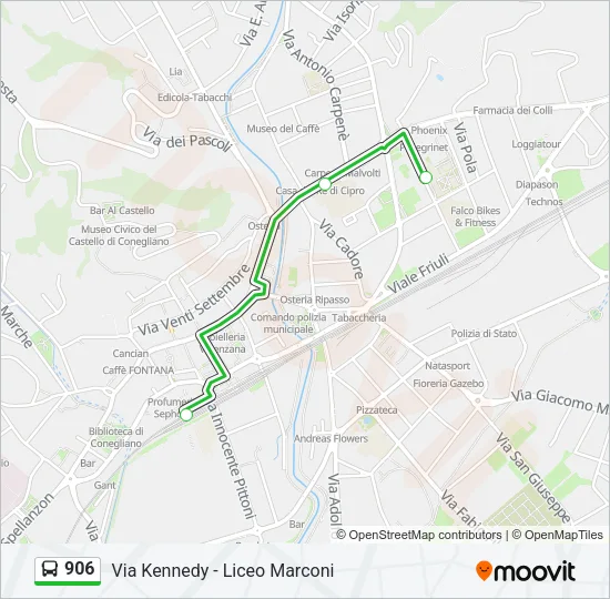 906 Bus Line Map