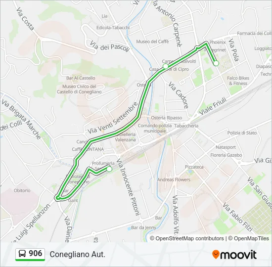 906 Bus Line Map