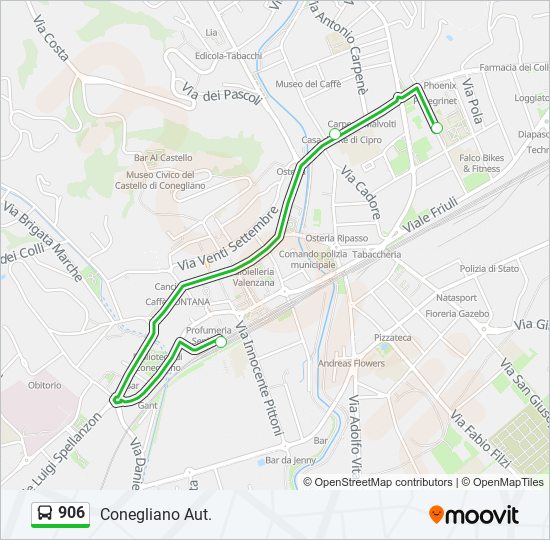 906 bus Line Map