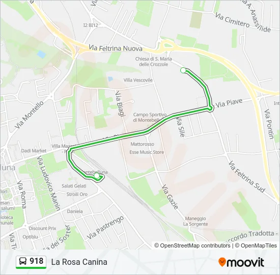 918 Bus Line Map