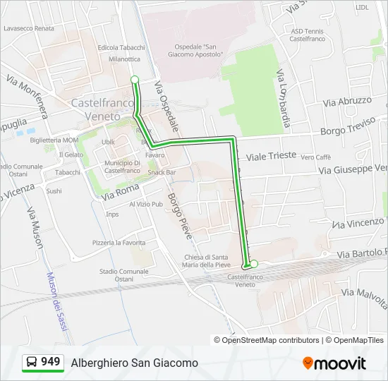 949 Bus Line Map