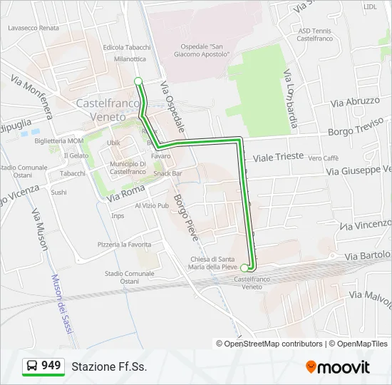 949 Bus Line Map