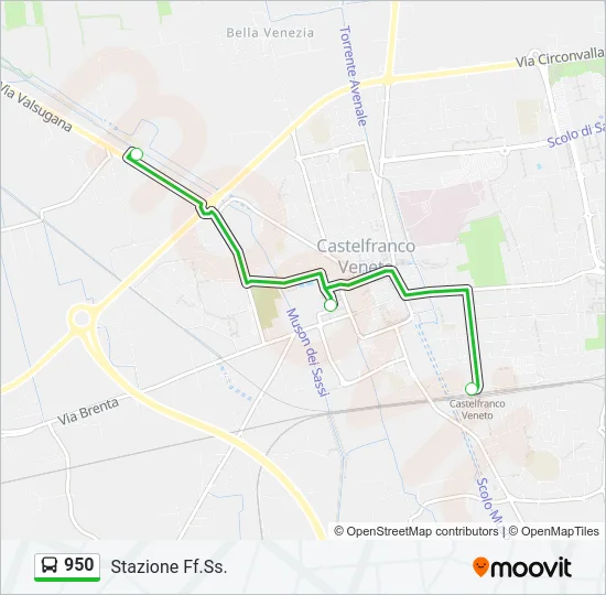 950 Bus Line Map