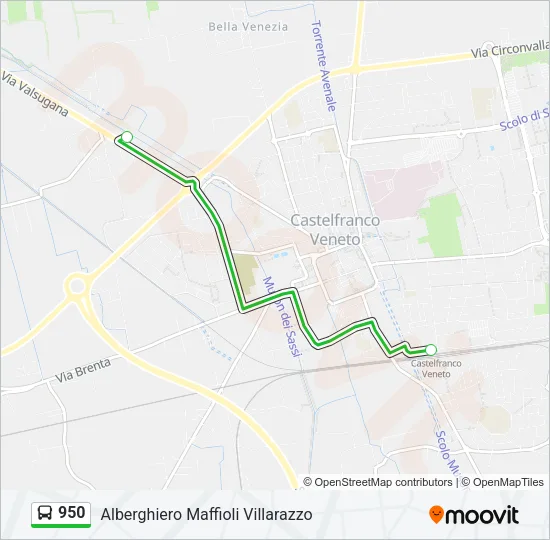 950 Bus Line Map