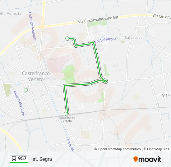 957 Bus Line Map