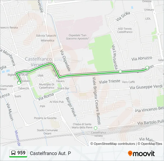 959 Bus Line Map
