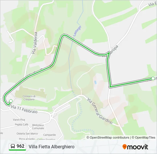 962 Bus Line Map