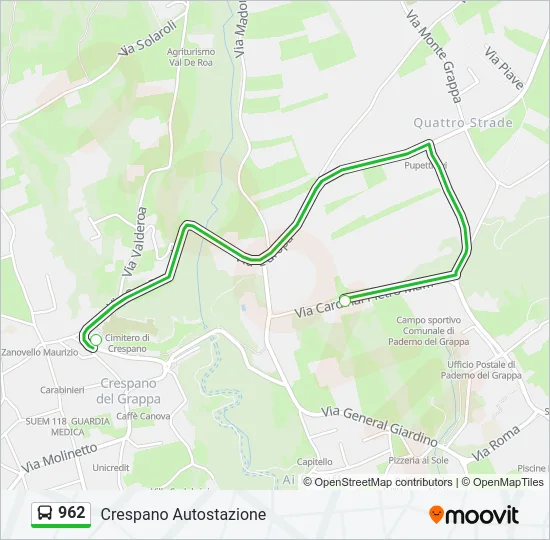 962 Bus Line Map