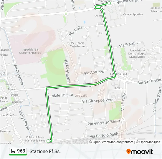 963 Bus Line Map