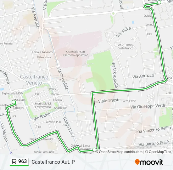 963 Bus Line Map