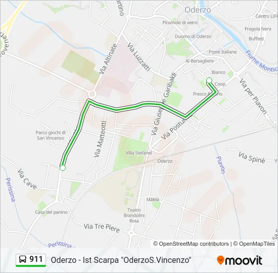 911 Bus Line Map
