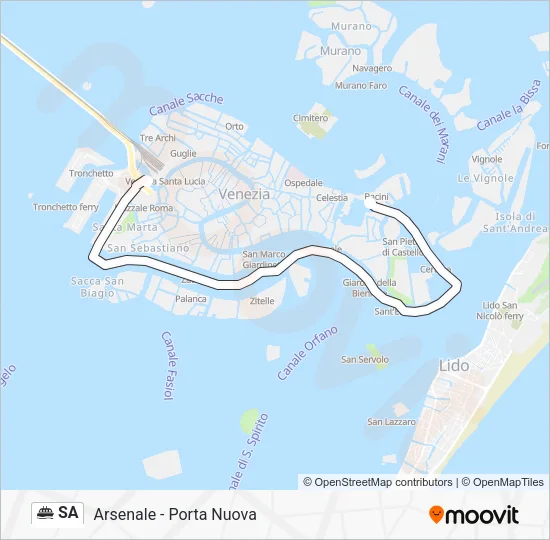 SA Ferry Line Map