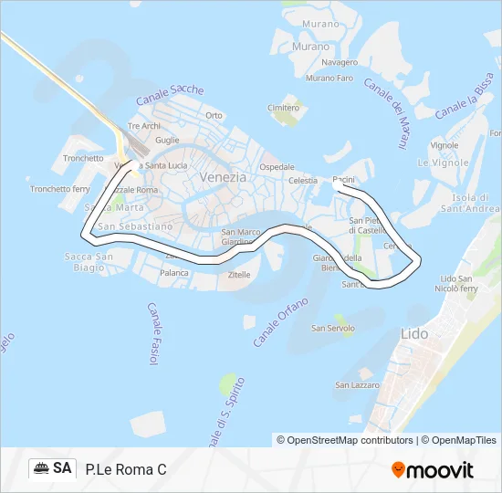 SA Ferry Line Map