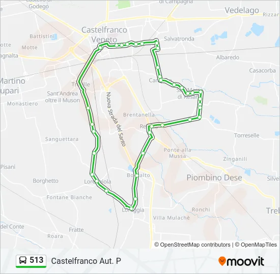 513 Bus Line Map