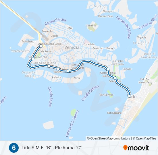 6 ferry Line Map