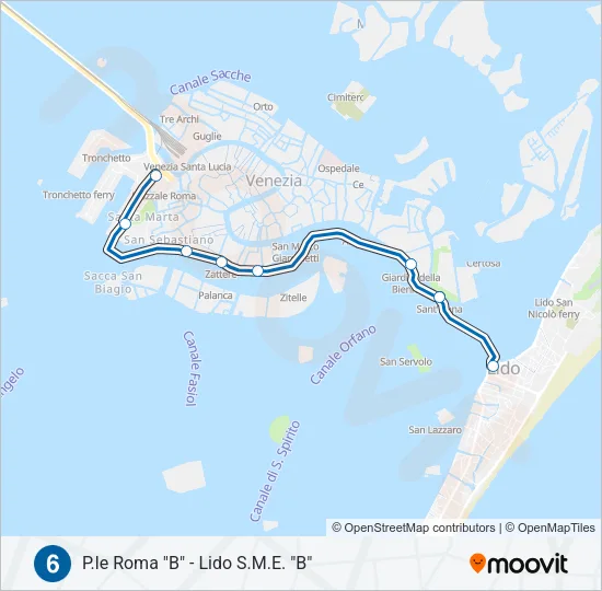 6 Ferry Line Map