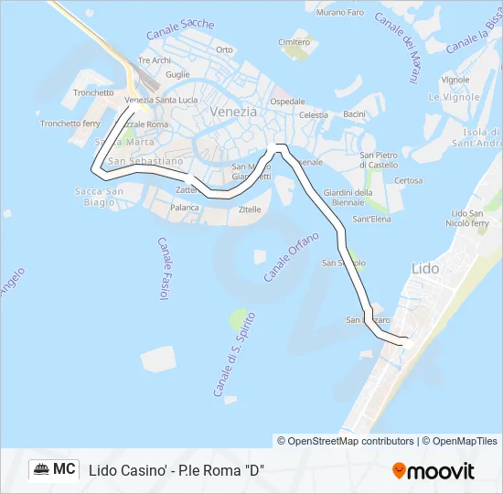 MC Ferry Line Map