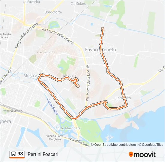 9S Bus Line Map