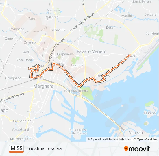 9S Bus Line Map