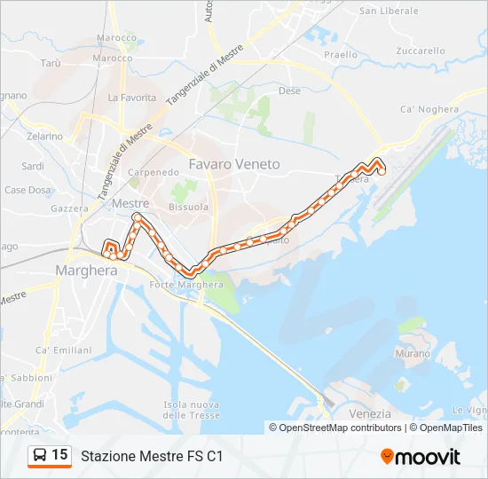 15 Bus Line Map