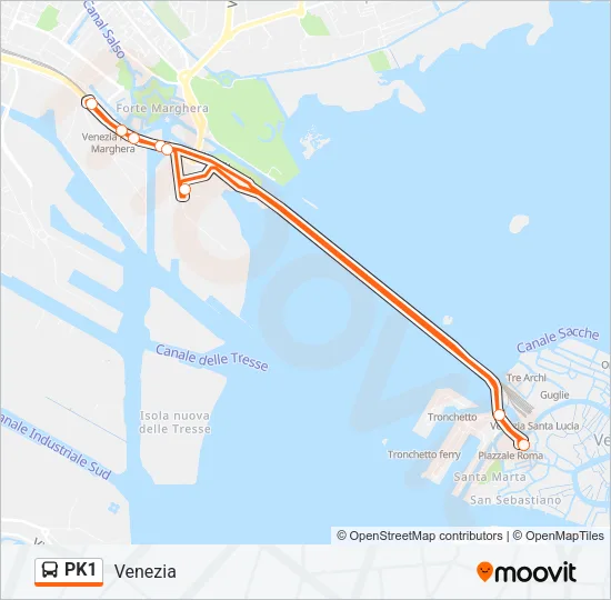 PK1 Bus Line Map