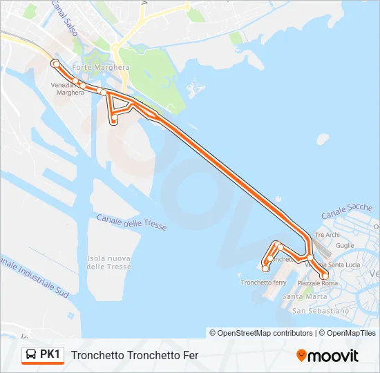 PK1 Bus Line Map