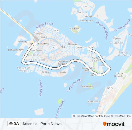 SA Ferry Line Map